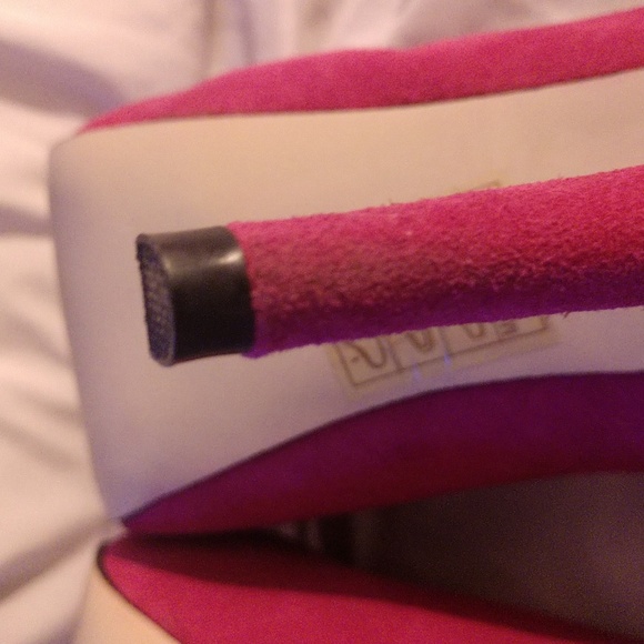 Pink 🩷 suede platform heels size 11 - Picture 13 of 16